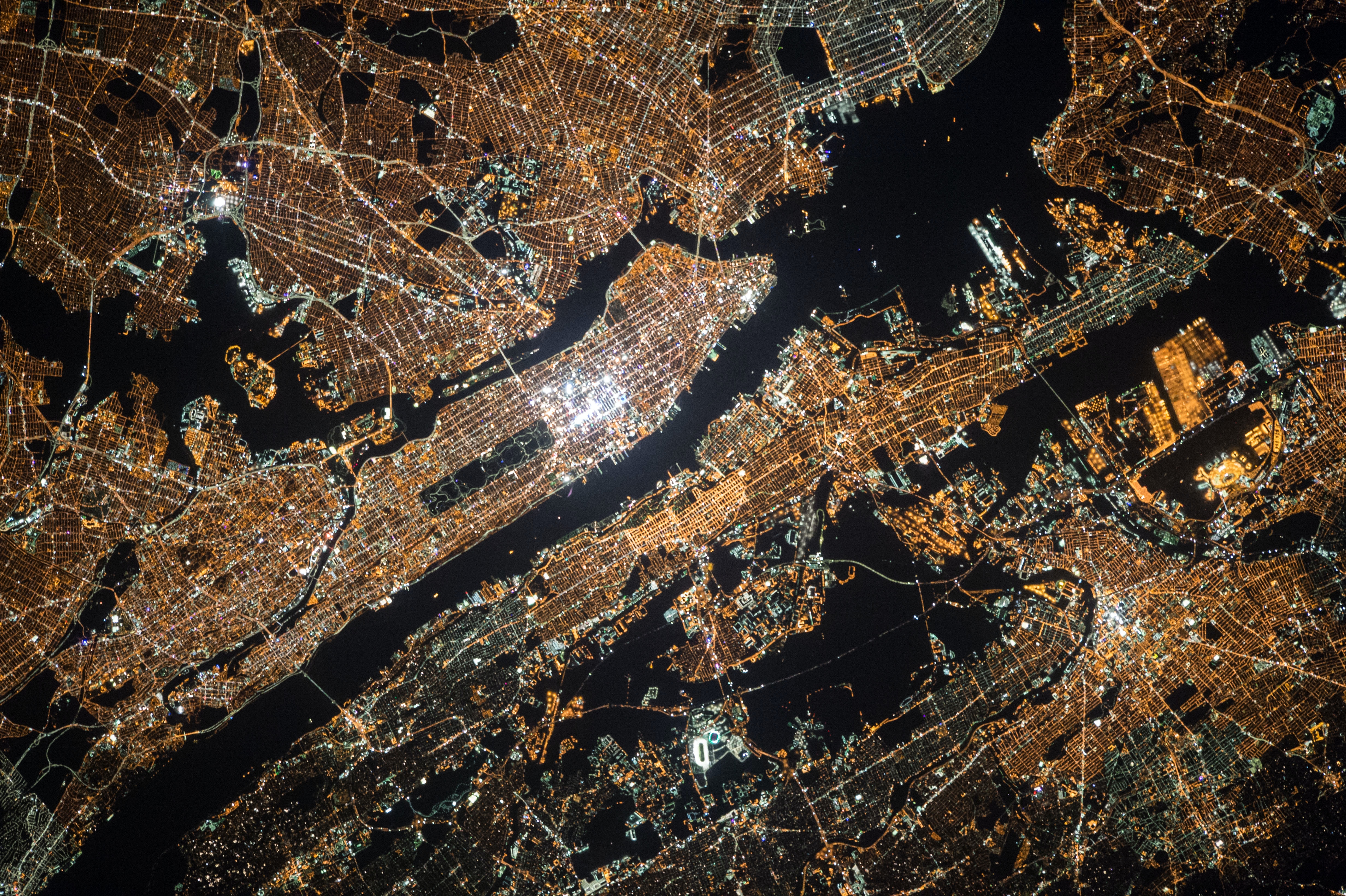 City view from space